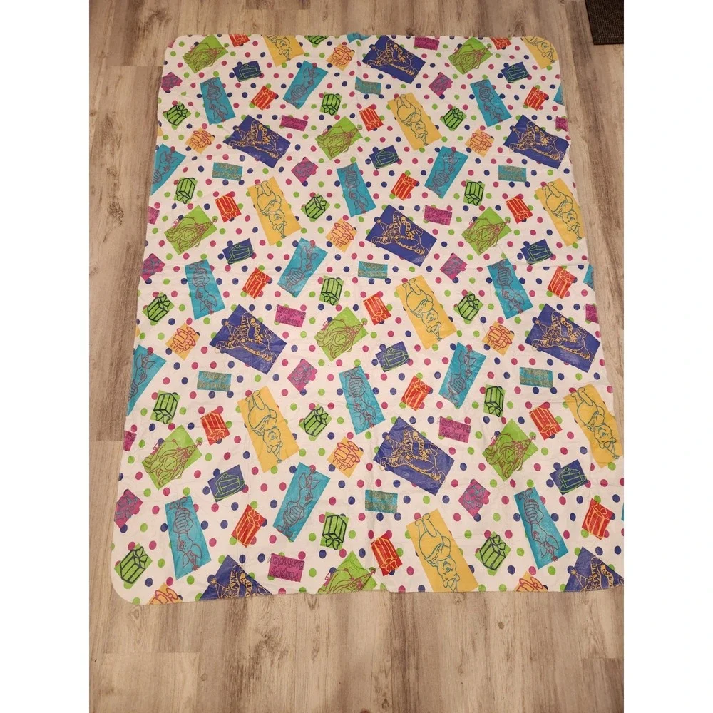 Vintage Winnie The Pooh Birthday Party Vinyl Flannel Back Table‎ Cloth 67